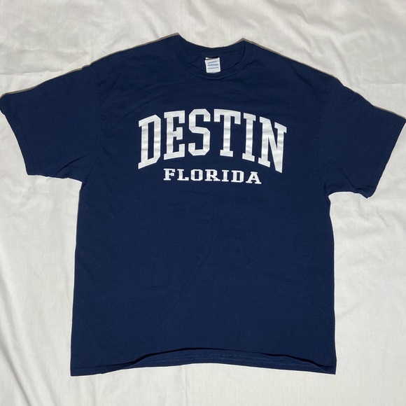 DESTIN Florida Navy & White Vacation Tee X-Large - Picture 1 of 7